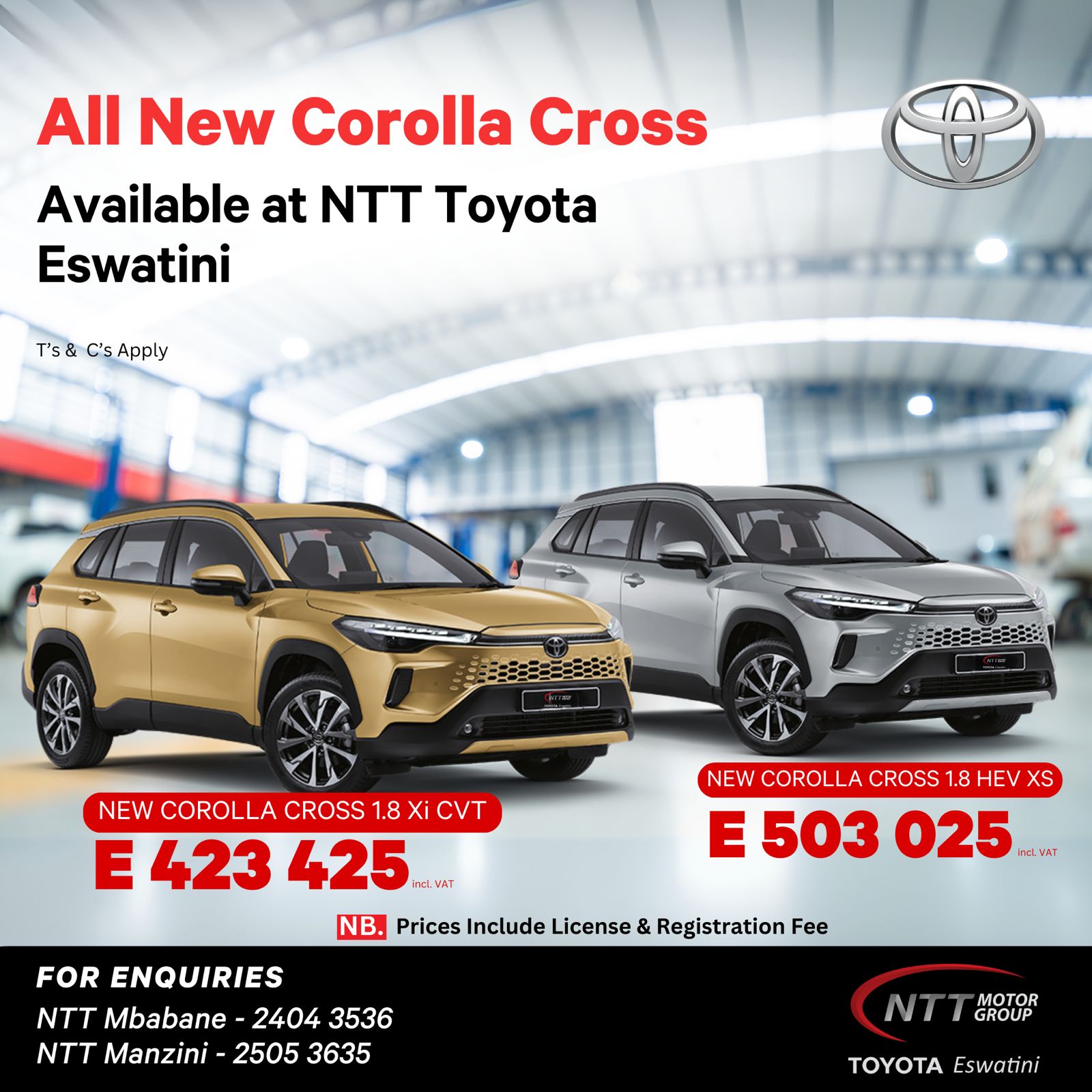 All New Corolla Cross image from NTT Toyota Eswatini