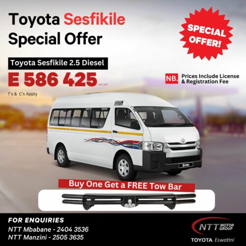 Toyota Sesfikile Special Offer image from NTT Toyota Eswatini