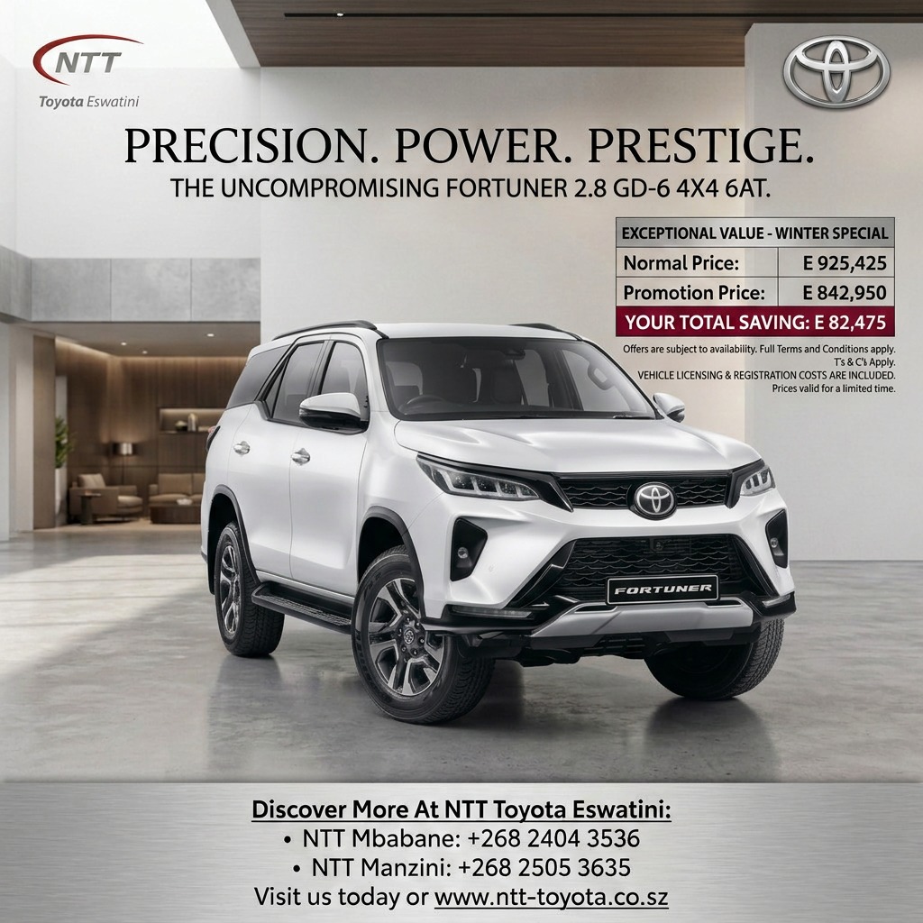Toyota Fortuner 2.8 GD-6 4×4 6AT (Eswatini) Special Offer